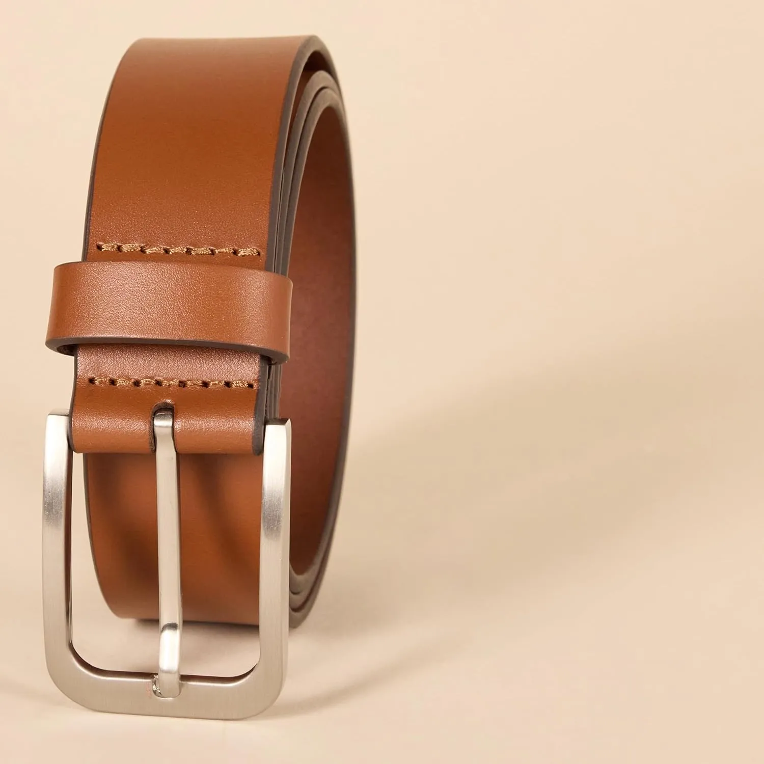 Amazon Essentials Men's Classic Jean Leather Belt