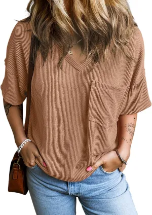 EVALESS Womens Summer Tops Oversized T Shirts Short Sleeve Blouses for Women Dressy Casual Work Outfits