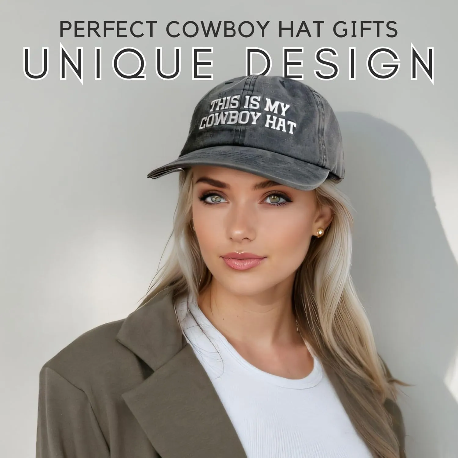 InnoBeta Cowboy Gifts Hat Cap for Men, Funny Adjustable Embroidered Cowboy Trucker Hat