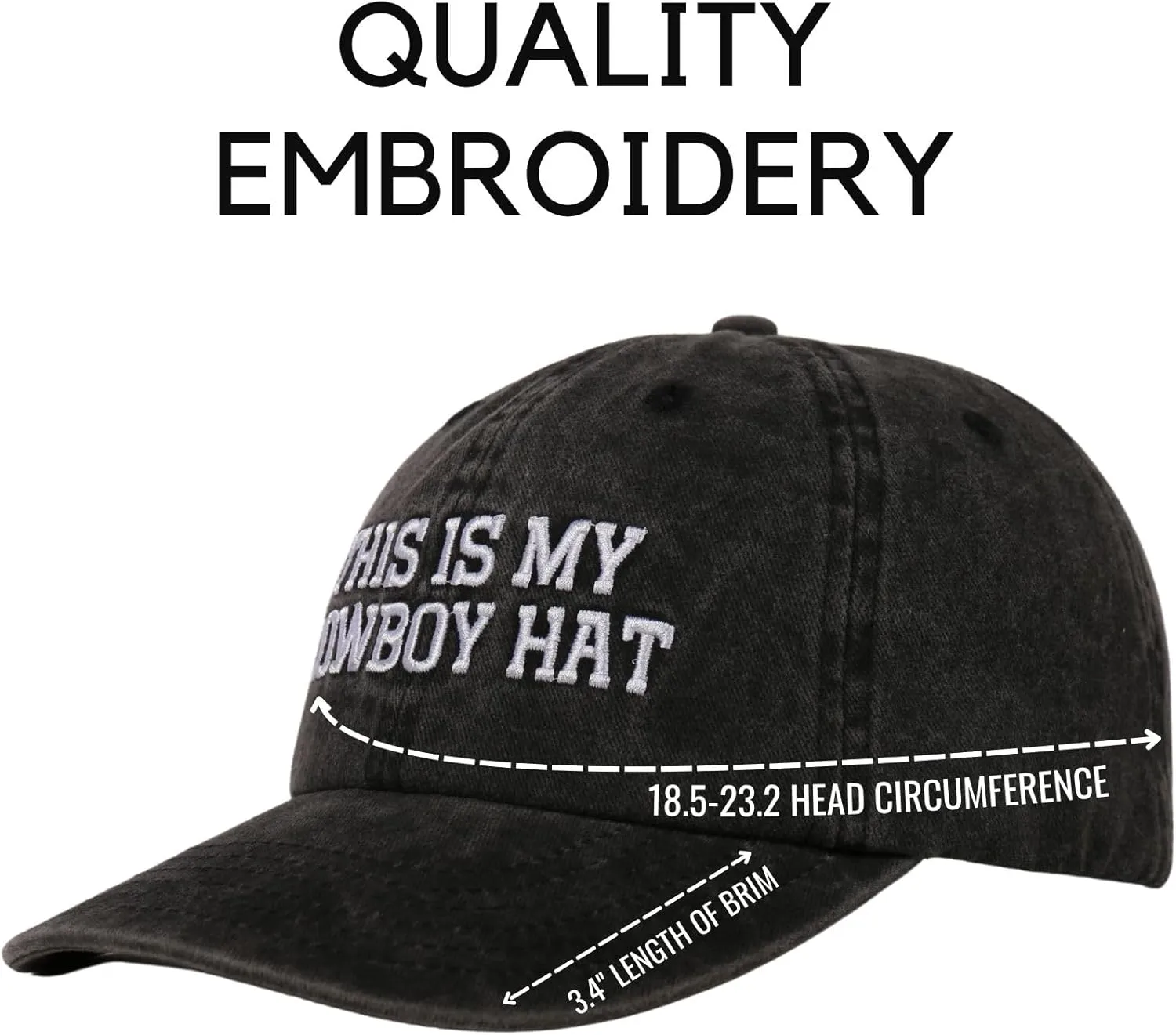 InnoBeta Cowboy Gifts Hat Cap for Men, Funny Adjustable Embroidered Cowboy Trucker Hat