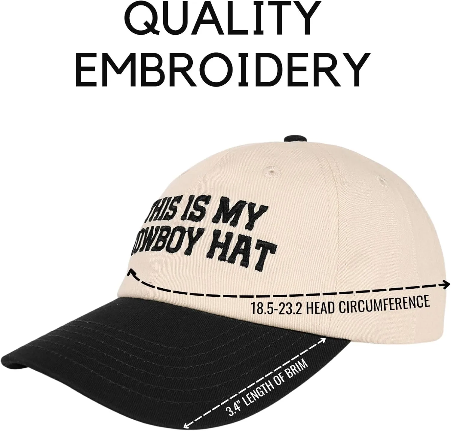 InnoBeta Cowboy Gifts Hat Cap for Men, Funny Adjustable Embroidered Cowboy Trucker Hat