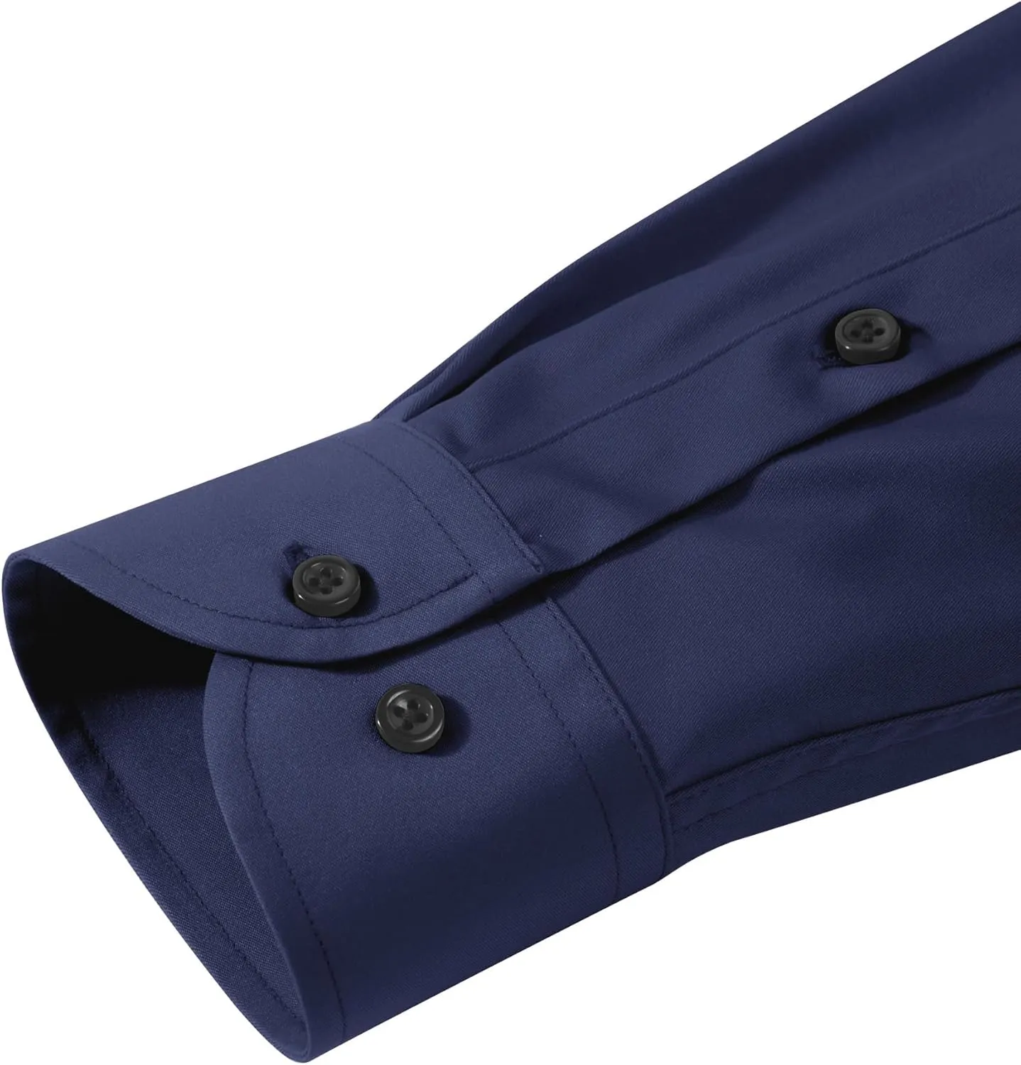 Men's Dress Shirts Long Sleeve Stretch Wrinkle Free Slim Fit Wedding Formal Button Down Shirt