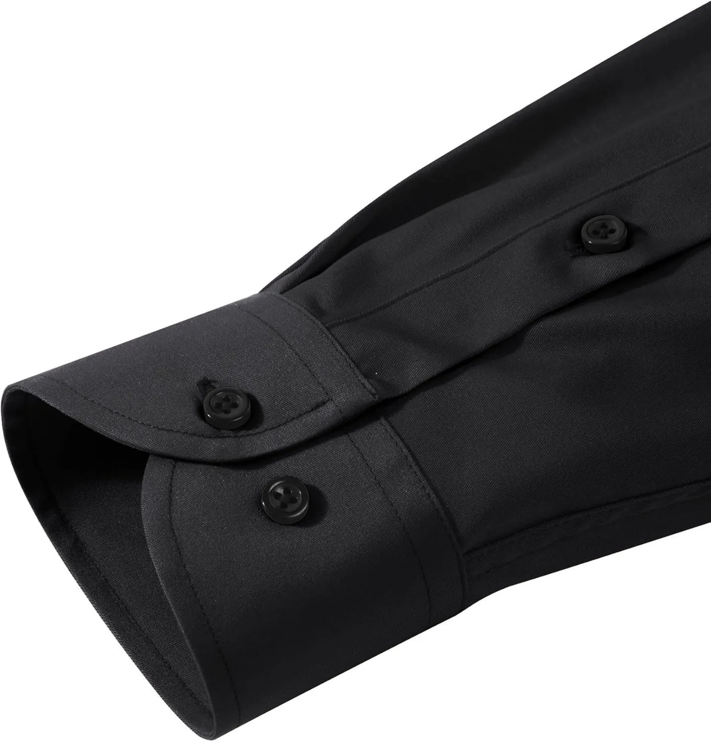 Men's Dress Shirts Long Sleeve Stretch Wrinkle Free Slim Fit Wedding Formal Button Down Shirt