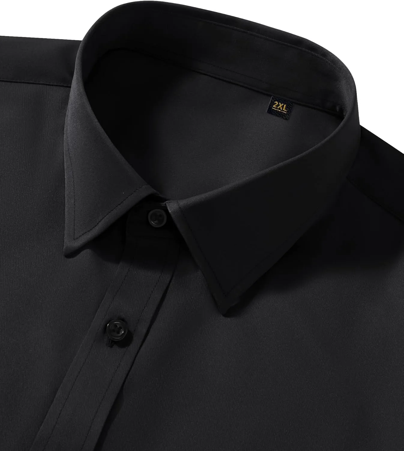 Men's Dress Shirts Long Sleeve Stretch Wrinkle Free Slim Fit Wedding Formal Button Down Shirt