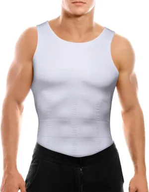 Mens Slimming Body Shaper Vest, Gynecomastia Compression Shirts, Tummy Control Undershirts
