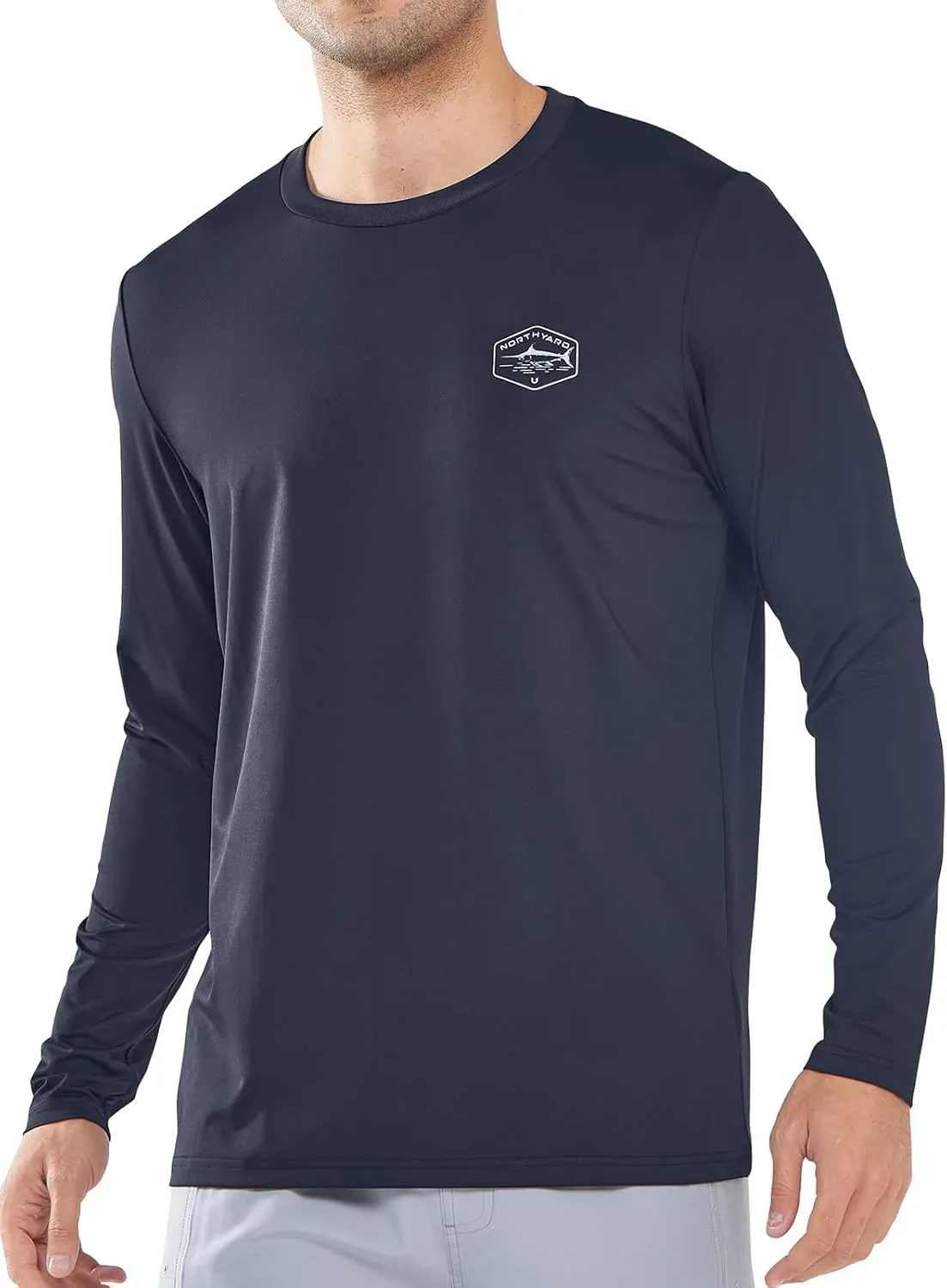 NORTHYARD Men's UPF 50  Sun Protection Shirts Long Sleeve Swim Beach Rash Guard SPF Quick Dry Lightweight UV Fishing T-Shirt