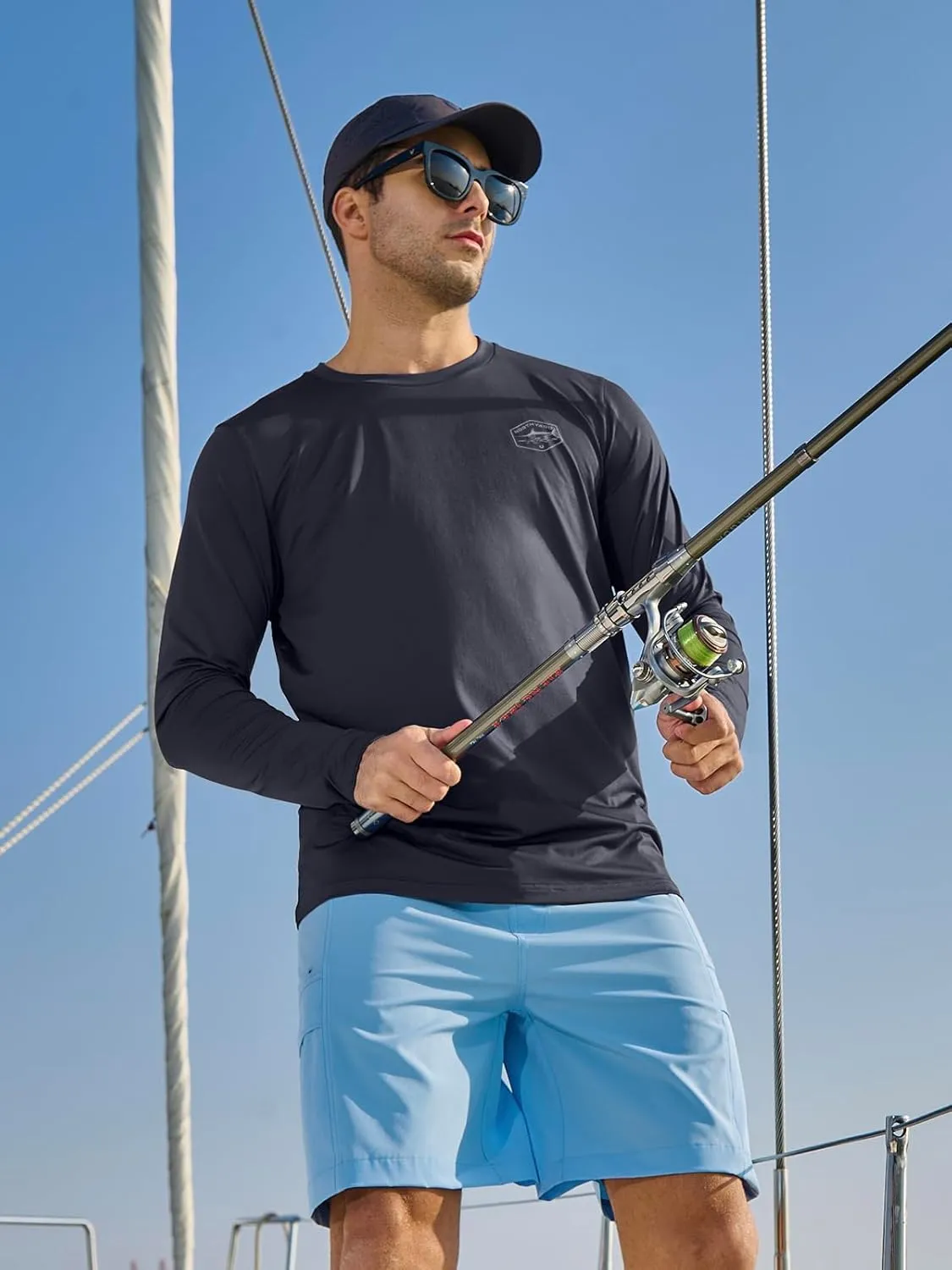 NORTHYARD Men's UPF 50  Sun Protection Shirts Long Sleeve Swim Beach Rash Guard SPF Quick Dry Lightweight UV Fishing T-Shirt