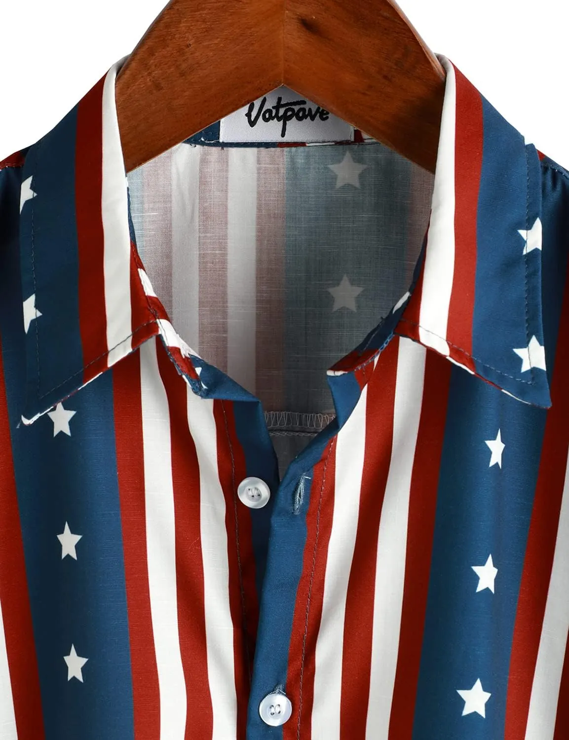 VATPAVE Mens Hawaiian Shirts 4th of July Casual Button Down Short Sleeve Summer Tropical Shirts