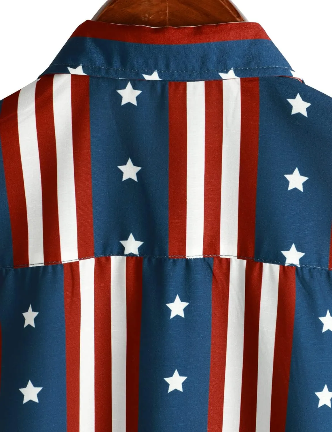 VATPAVE Mens Hawaiian Shirts 4th of July Casual Button Down Short Sleeve Summer Tropical Shirts