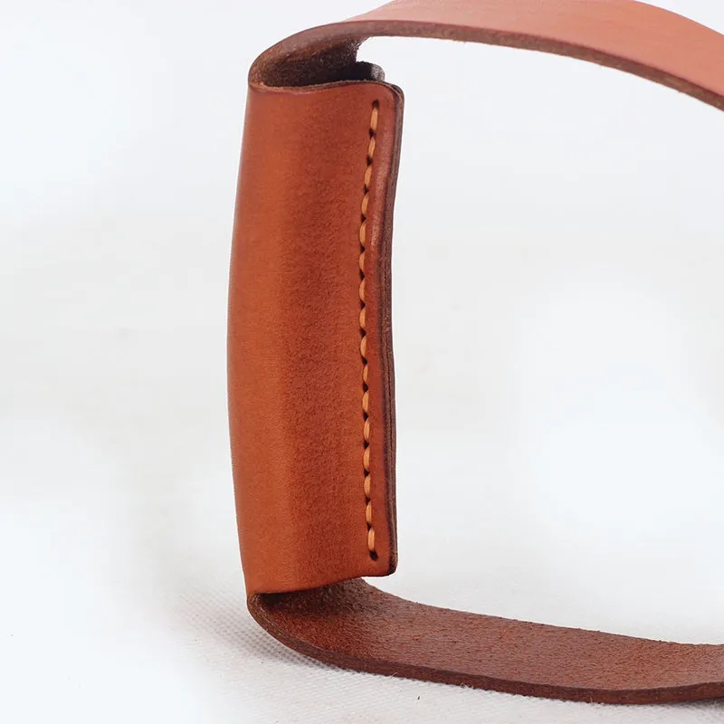 Vintage Vegetable Tanned Cowhide Leather Red Wine Holster