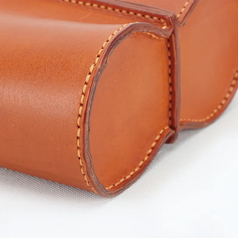 Vintage Vegetable Tanned Cowhide Leather Red Wine Holster