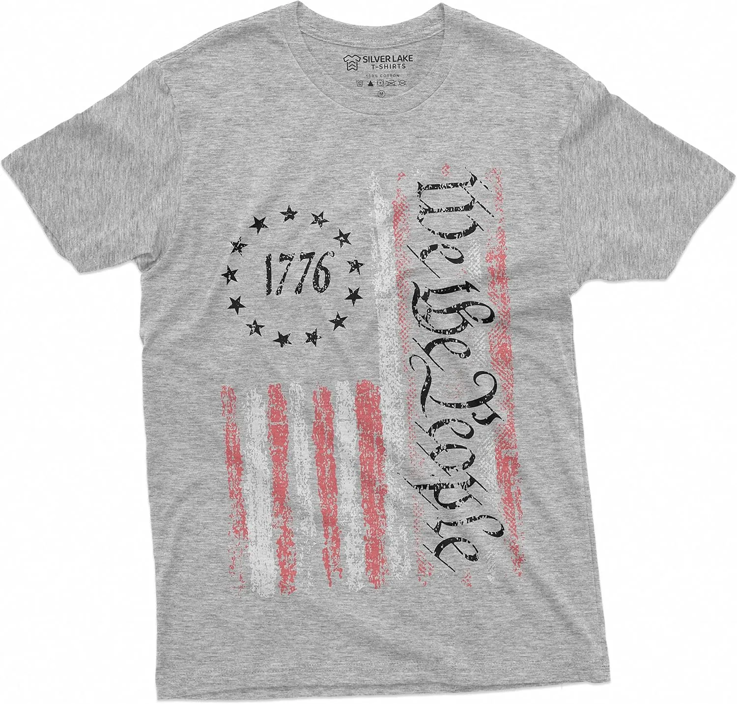 We The People Tee Shirt 1776 Independence Day 4th of July USA Graphic Flag Print T-Shirt
