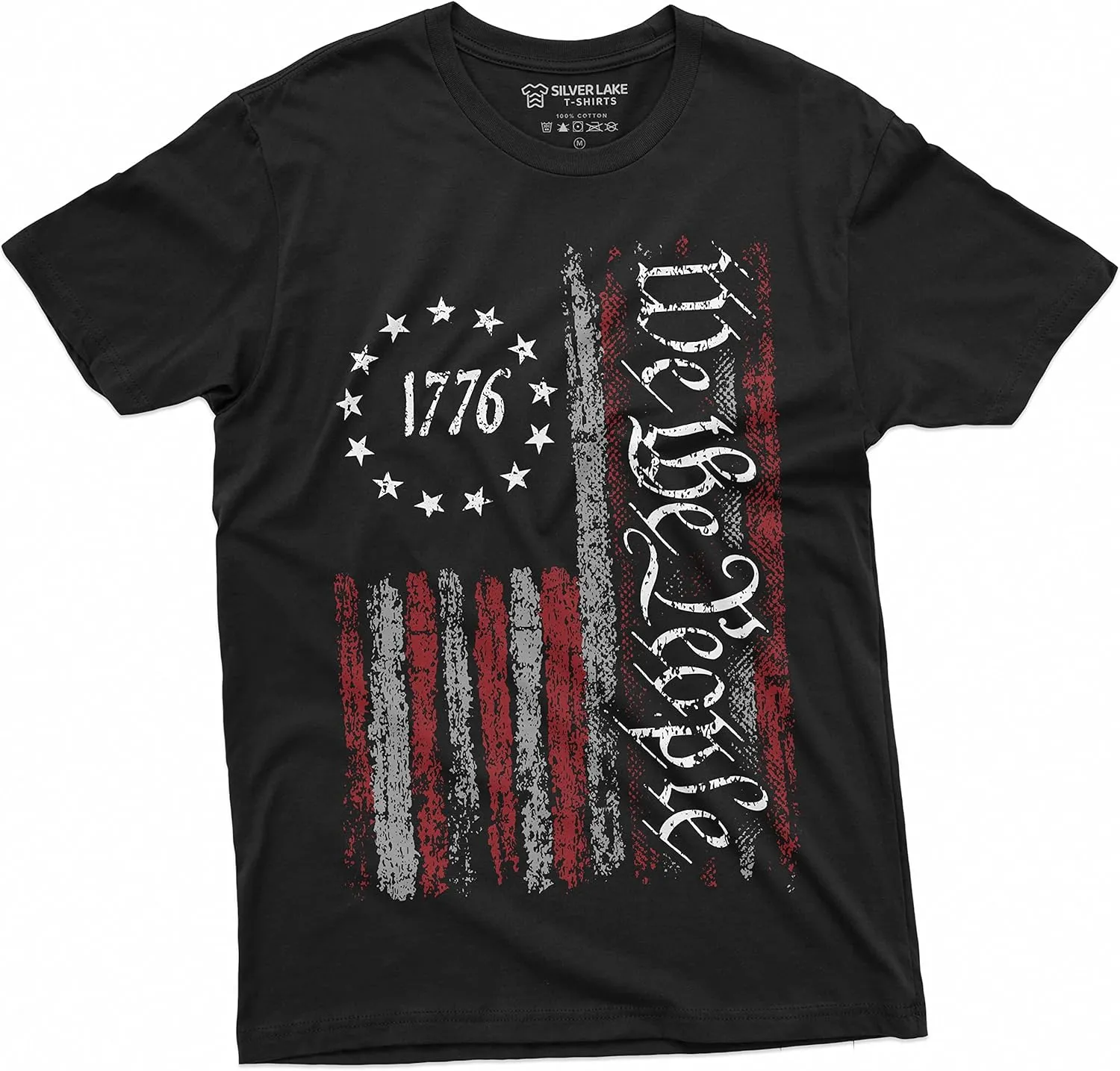 We The People Tee Shirt 1776 Independence Day 4th of July USA Graphic Flag Print T-Shirt