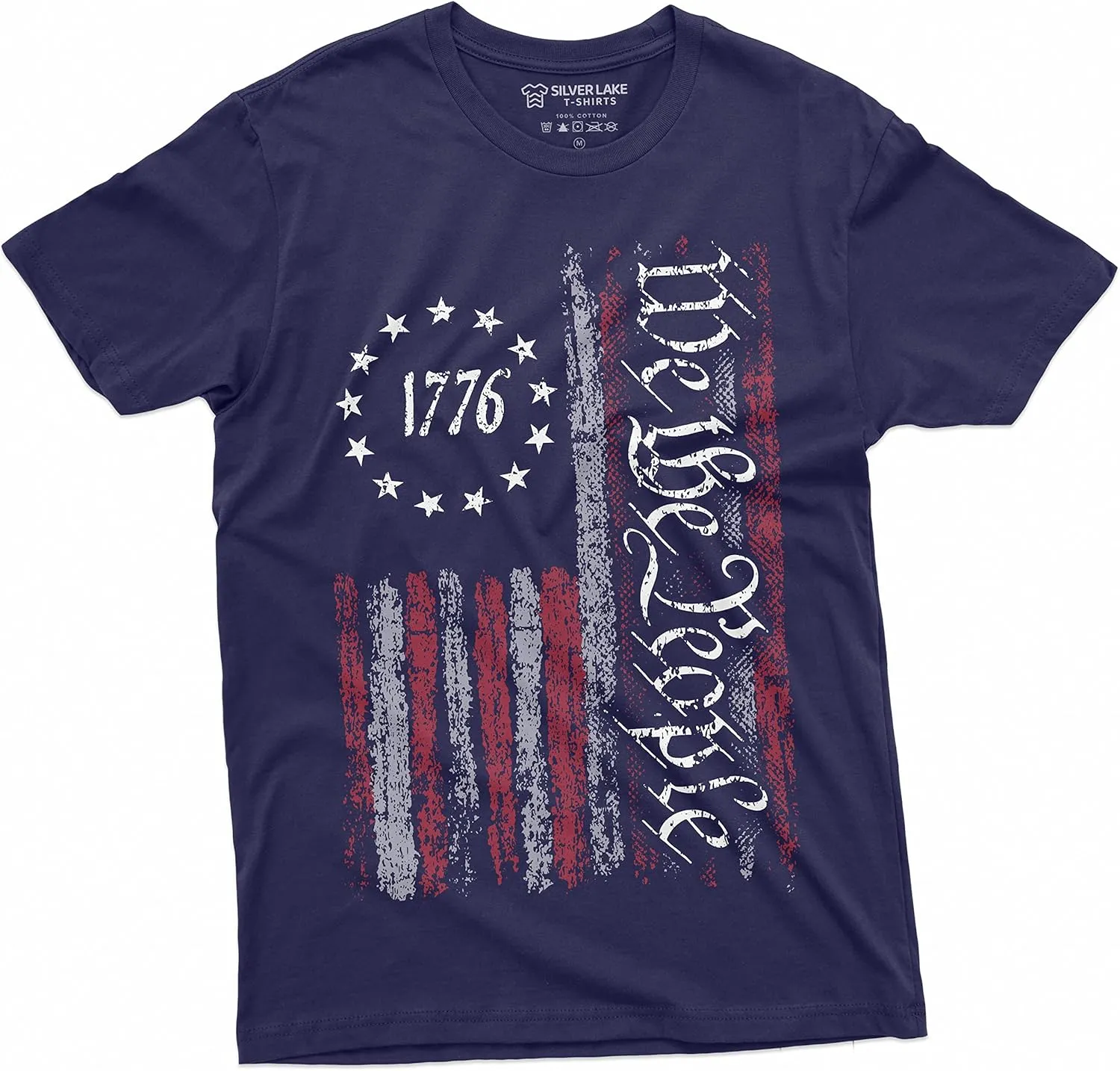 We The People Tee Shirt 1776 Independence Day 4th of July USA Graphic Flag Print T-Shirt