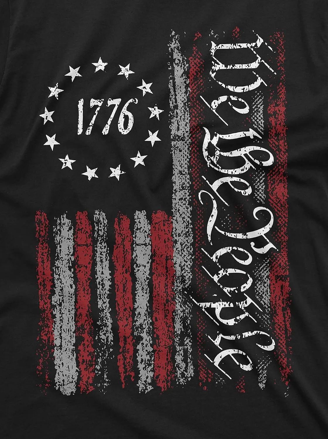 We The People Tee Shirt 1776 Independence Day 4th of July USA Graphic Flag Print T-Shirt