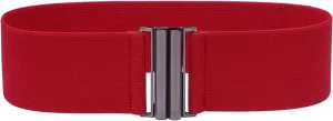 Womens Wide Elastic Waist Belt Cinch Belt Trimmer Stretch Waistband