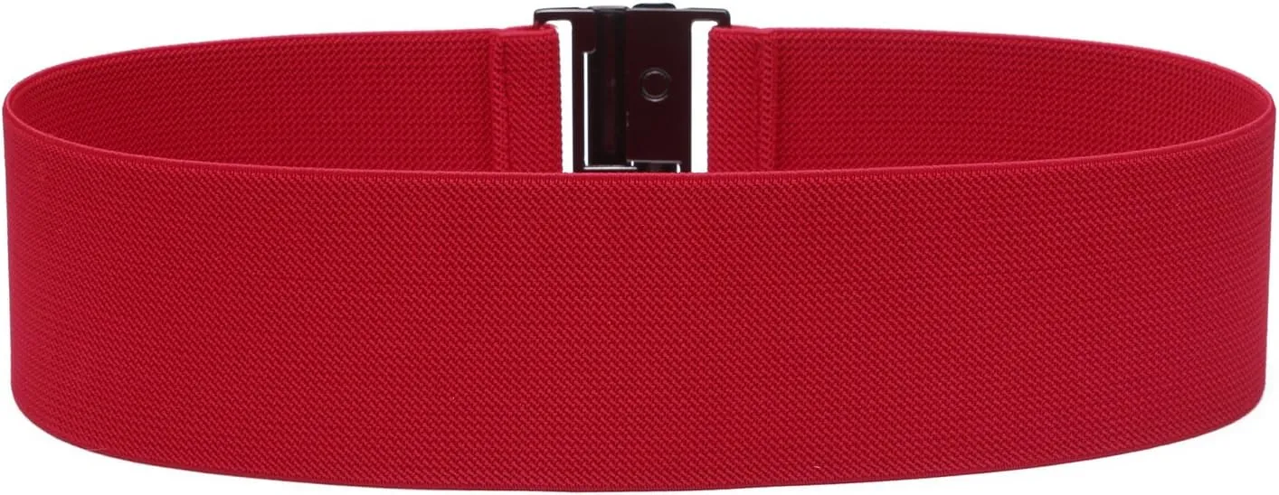 Womens Wide Elastic Waist Belt Cinch Belt Trimmer Stretch Waistband